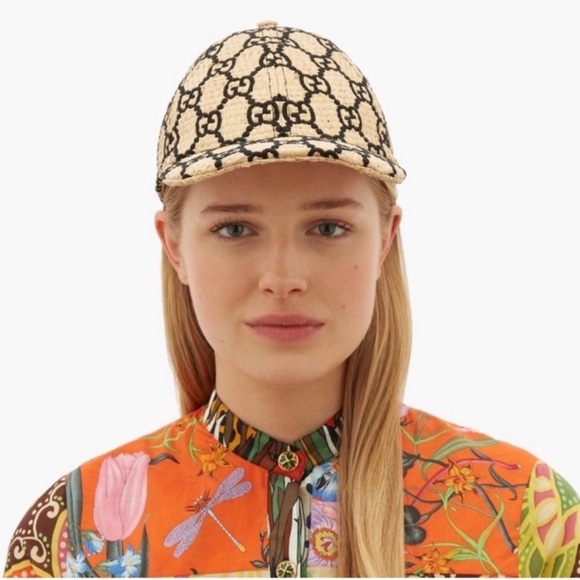Gucci Tan and Black GG Cap Hat main image 9